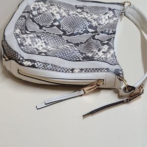 Michael KorsGray snakeskin and beige leather purse